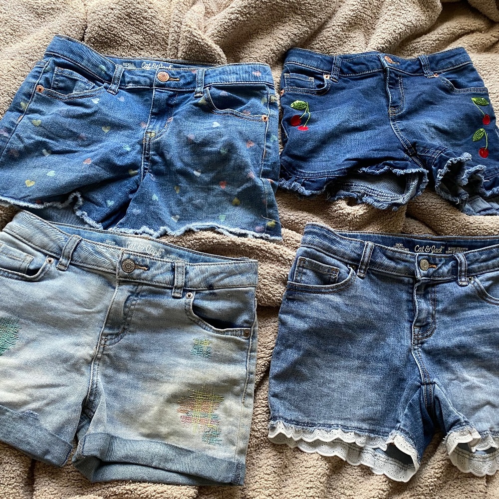 Lot of four Cat and Jack size 10/12 shorts